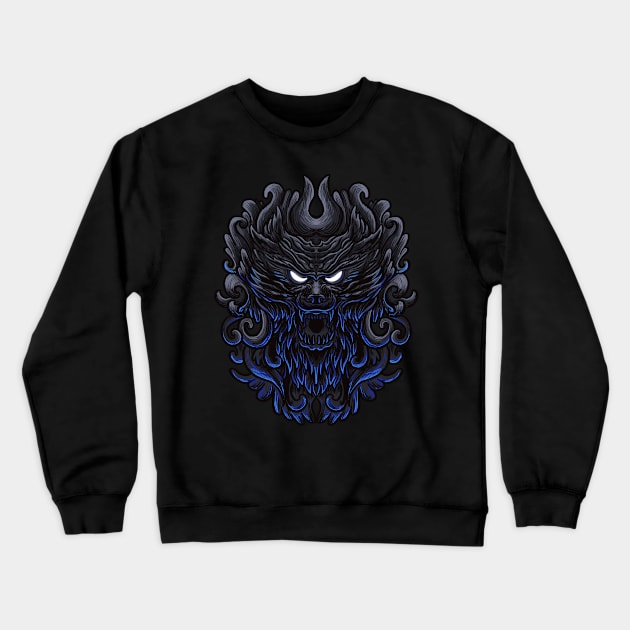 Wolf Crewneck Sweatshirt by Darrels.std